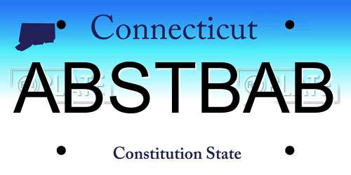 ABSTBAB Connecticut License Plate