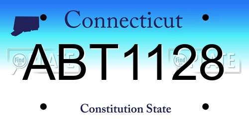 ABT1128 Connecticut License Plate
