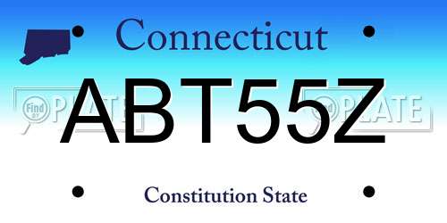 ABT55Z Connecticut License Plate