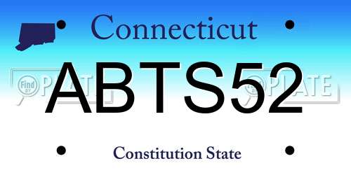 ABTS52 Connecticut License Plate