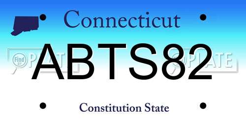 ABTS82 Connecticut License Plate