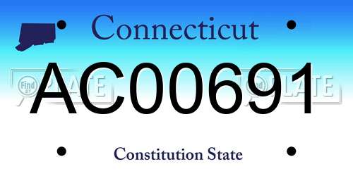 AC00691 Connecticut License Plate