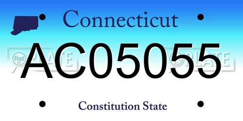 AC05055 Connecticut License Plate