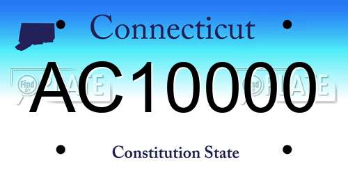 AC10000 Connecticut License Plate