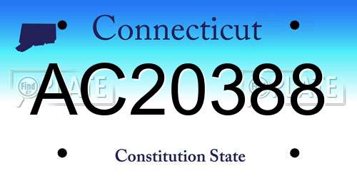 AC20388 Connecticut License Plate