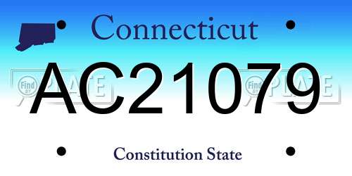 AC21079 Connecticut License Plate