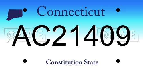 AC21409 Connecticut License Plate