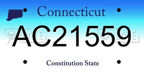 AC21559 Connecticut License Plate