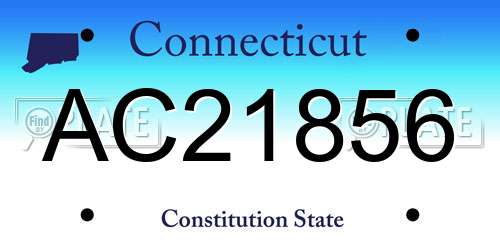 AC21856 Connecticut License Plate