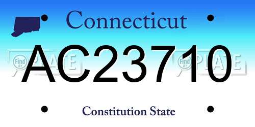 AC23710 Connecticut License Plate