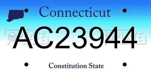 AC23944 Connecticut License Plate