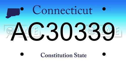 AC30339 Connecticut License Plate