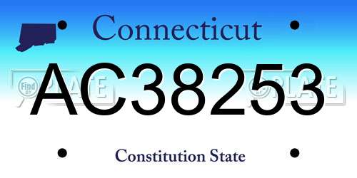 AC38253 Connecticut License Plate