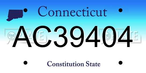 AC39404 Connecticut License Plate