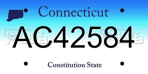 AC42584 Connecticut License Plate