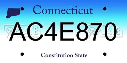 AC4E870 Connecticut License Plate