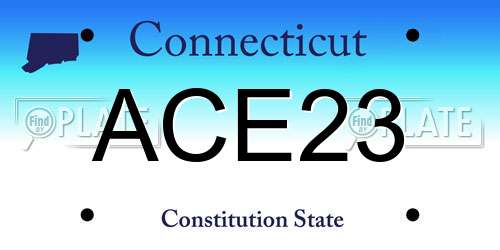 ACE23 Connecticut License Plate