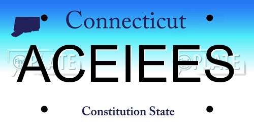 ACEIEES Connecticut License Plate