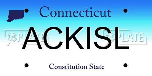ACKISL Connecticut License Plate