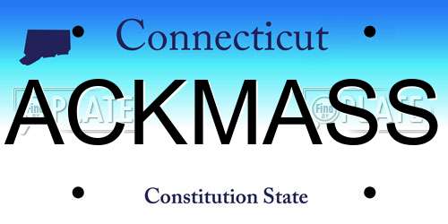 ACKMASS Connecticut License Plate