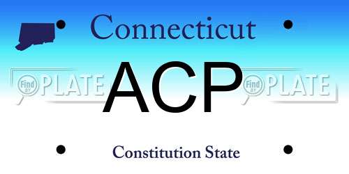 ACP Connecticut License Plate