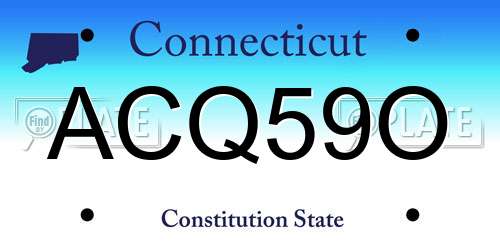 ACQ59O Connecticut License Plate