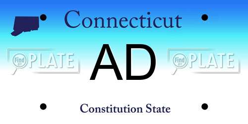 AD Connecticut License Plate