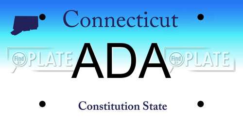 ADA Connecticut License Plate