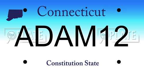 ADAM12 Connecticut License Plate