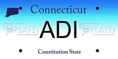 ADI Connecticut License Plate