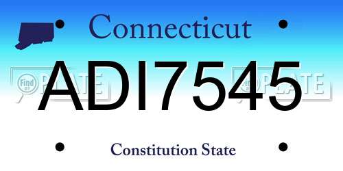 ADI7545 Connecticut License Plate
