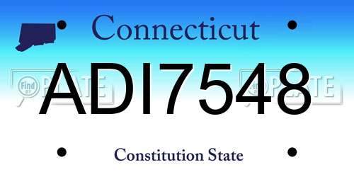 ADI7548 Connecticut License Plate