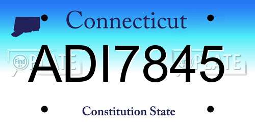ADI7845 Connecticut License Plate