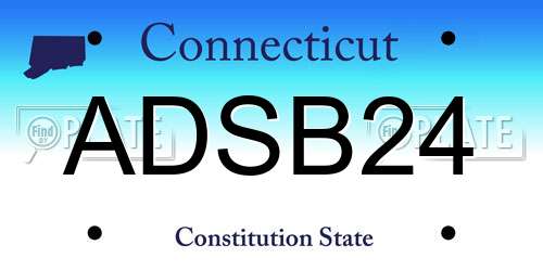 ADSB24 Connecticut License Plate