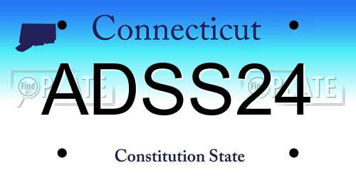 ADSS24 Connecticut License Plate