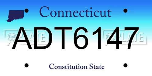 ADT6147 Connecticut License Plate