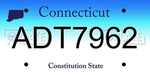 ADT7962 Connecticut License Plate