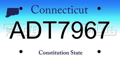 ADT7967 Connecticut License Plate