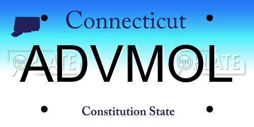 ADVMOL Connecticut License Plate