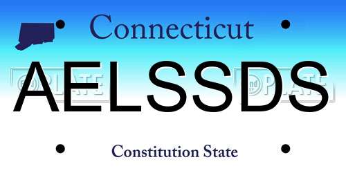 AELSSDS Connecticut License Plate