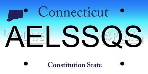 AELSSQS Connecticut License Plate