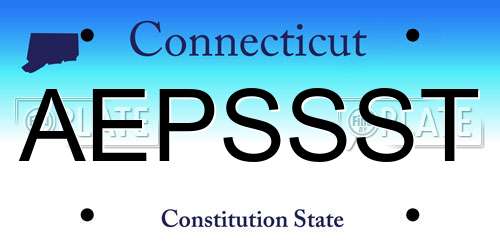 AEPSSST Connecticut License Plate