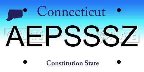 AEPSSSZ Connecticut License Plate