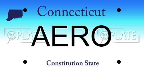 AERO Connecticut License Plate