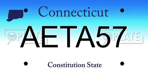 AETA57 Connecticut License Plate