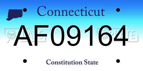 AF09164 Connecticut License Plate