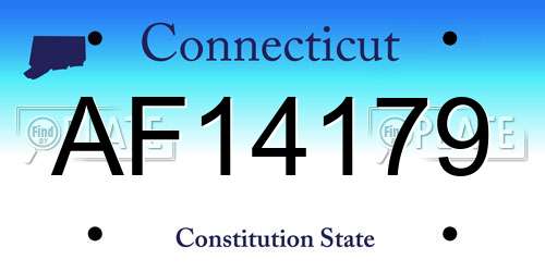 AF14179 Connecticut License Plate