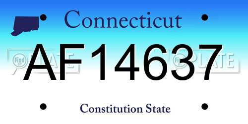 AF14637 Connecticut License Plate