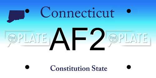 AF2 Connecticut License Plate