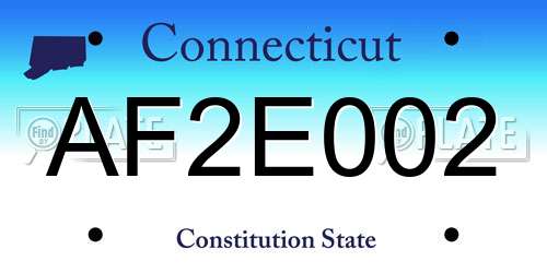 AF2E002 Connecticut License Plate
